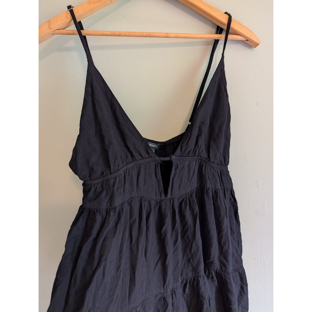 Forever 21 Babydoll Camisole Tiered Keyhole Whimsigoth Grunge Dark Romance Flowy